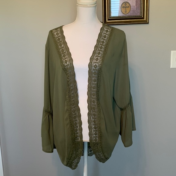 no brand Tops - Women’s Sheer lace Shrug Kimono
